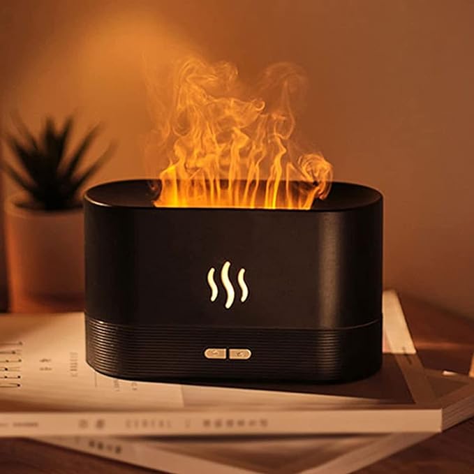 Umidificador de Chama com Difusor de Óleo Essencial