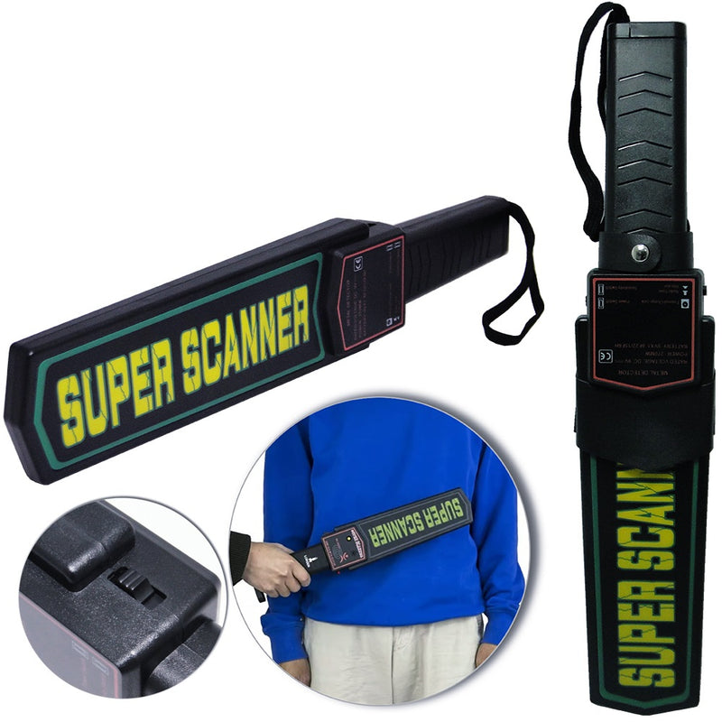 DETECTOR DE METAL PORTATIL SUPER SCANNER A BATERIA 9V