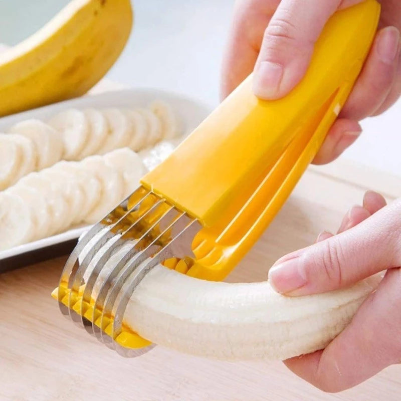Fatiador Cortador Inox De Banana Legumes E Frutas Fitness Pratico