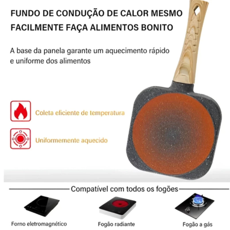 Frigideira Antiaderente 3 Furos Divisórias