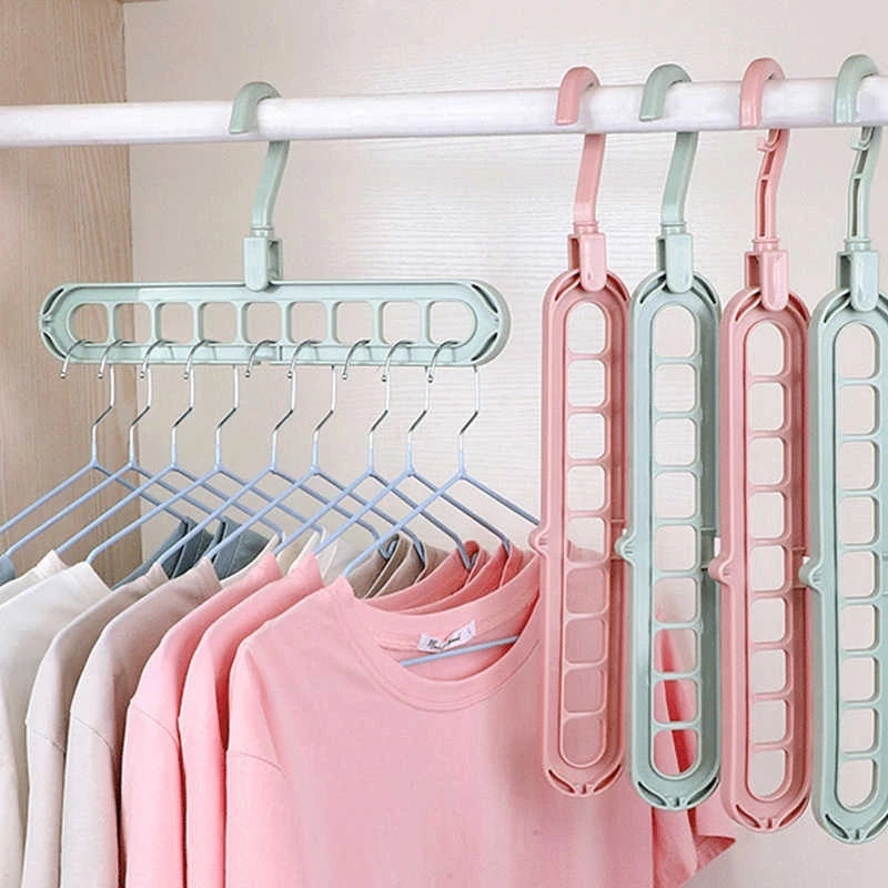 Cabides Mágicos Organizador Unidades 9 Furos MultiDobrável  KIT com 6