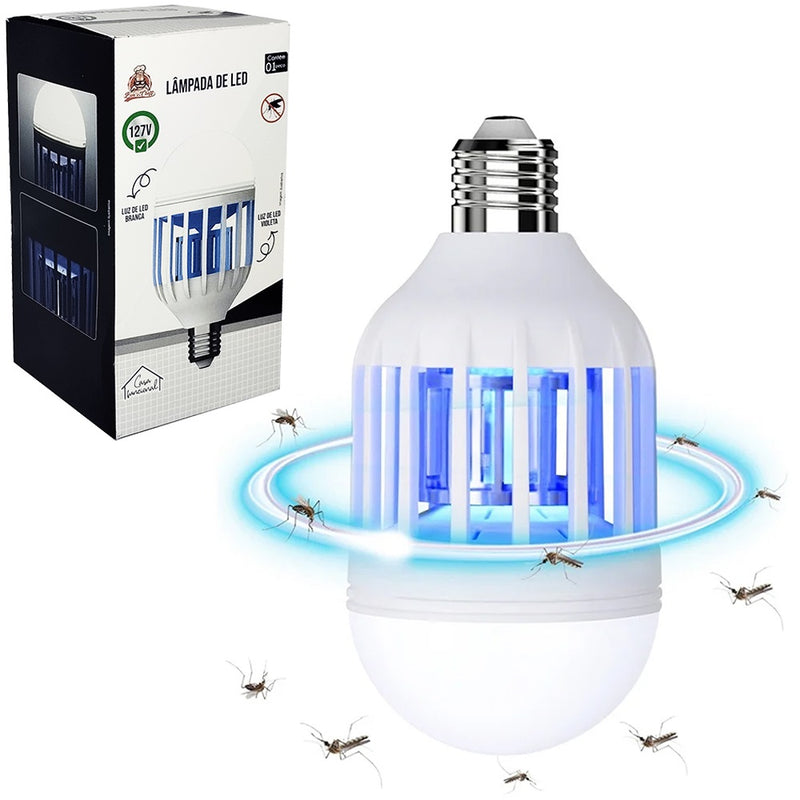 LAMPADA DE LED COM LUZ UV MATA MOSQUITO