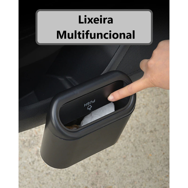 Lata Lixo Lixeira Coberta Para Carro Caixa Armazenamento