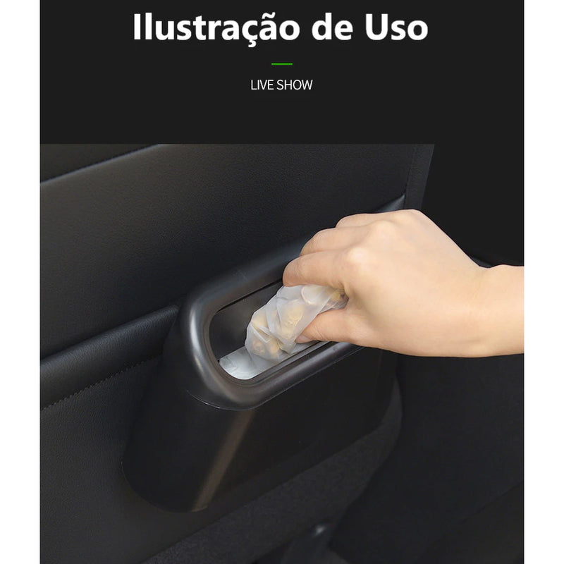 Lata Lixo Lixeira Coberta Para Carro Caixa Armazenamento
