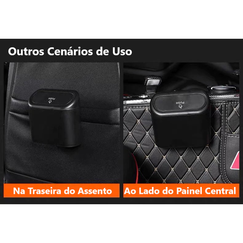 Lata Lixo Lixeira Coberta Para Carro Caixa Armazenamento