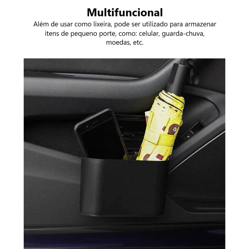 Lata Lixo Lixeira Coberta Para Carro Caixa Armazenamento