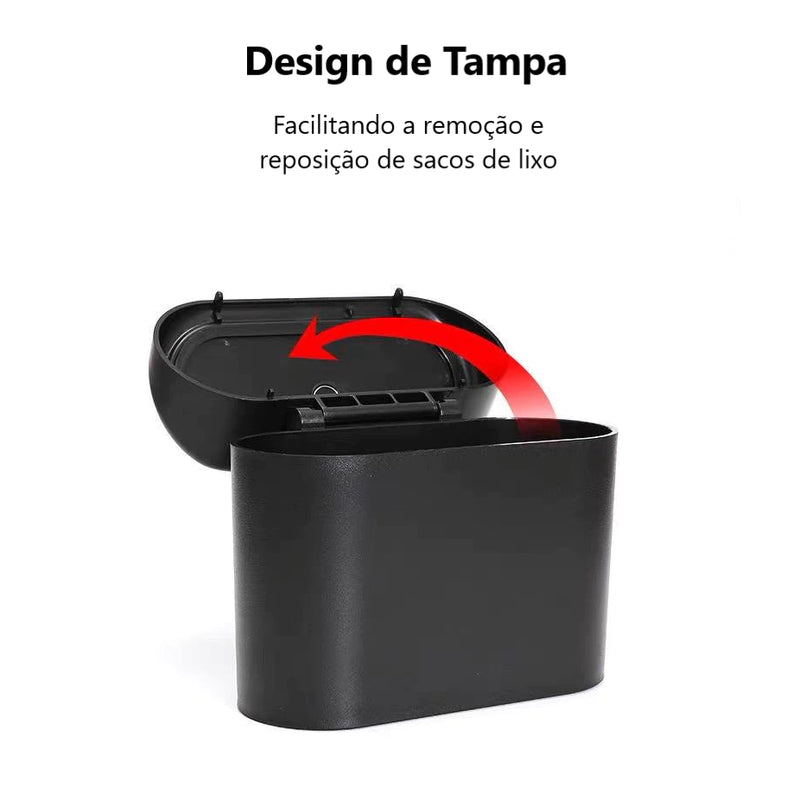 Lata Lixo Lixeira Coberta Para Carro Caixa Armazenamento