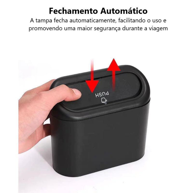 Lata Lixo Lixeira Coberta Para Carro Caixa Armazenamento