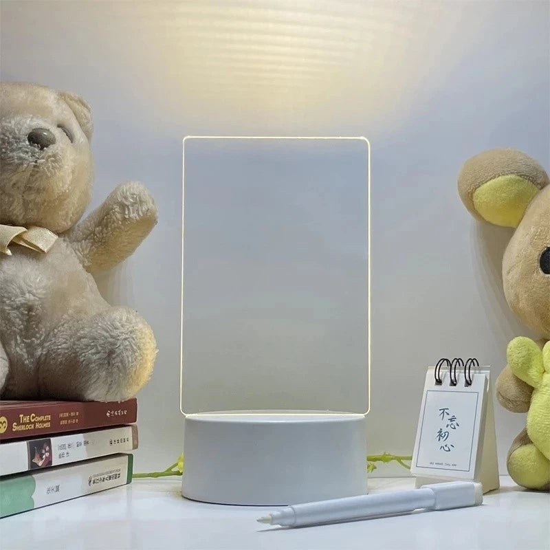 Luminaria Quadro De Escrever Iluminado Led