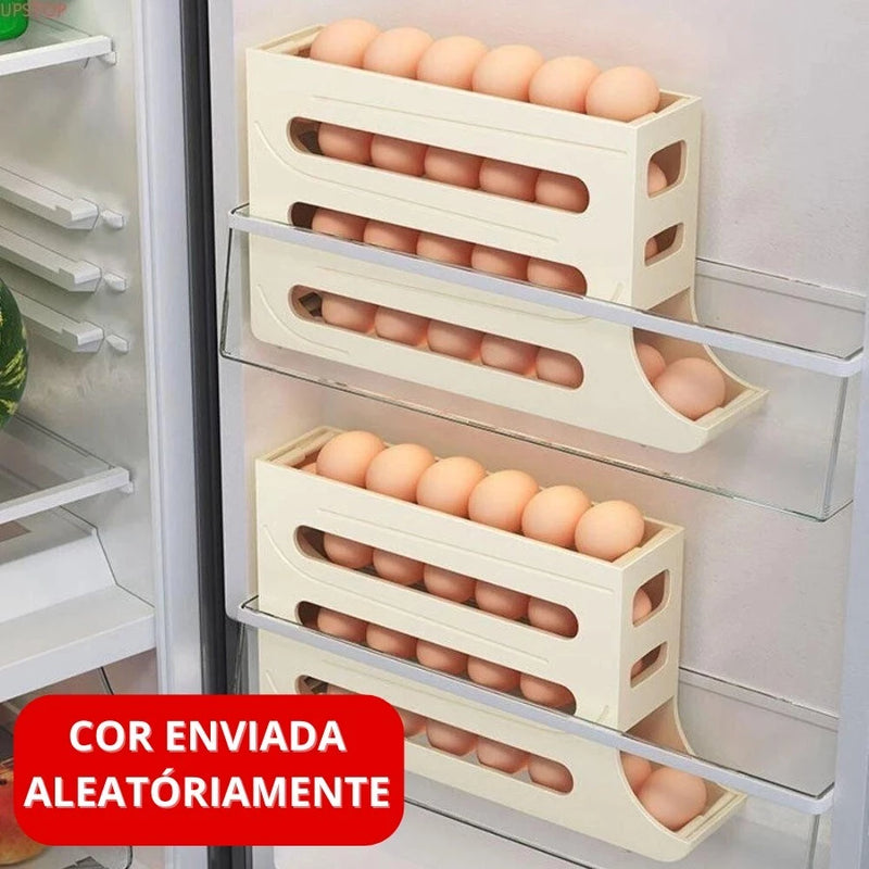 Porta Ovos Deslizante Organizador Para Geladeira