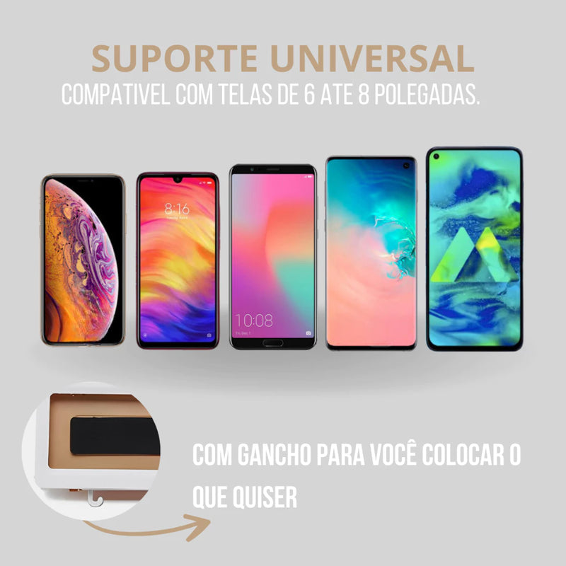 Suporte De Celular Para Banheiro Anti-Embaçamento Chuveiro