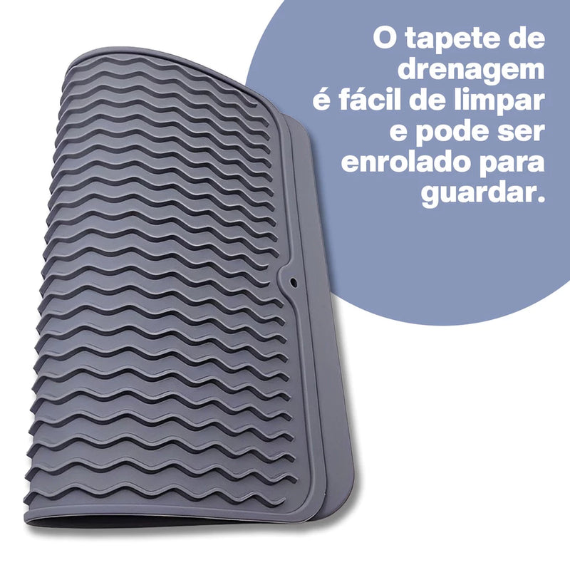 Tapete escorredor De Silicone Protetor De Panelas E Pratos