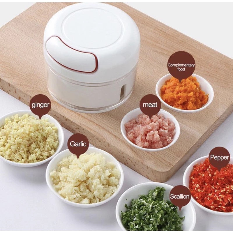 Mini Processador Triturador de Alimento Manual Utensílio Cozinha