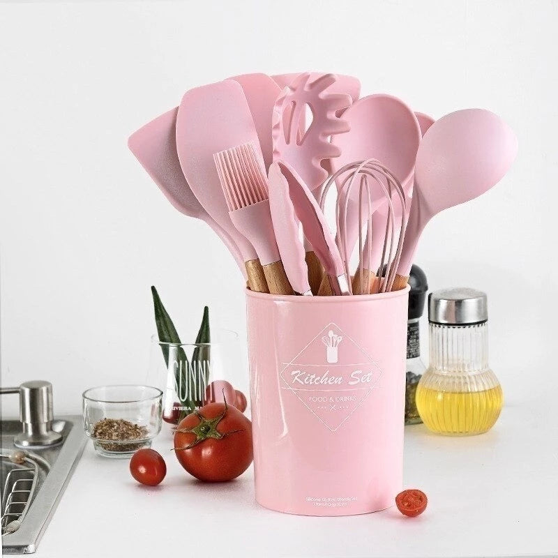 Jogo de Cozinha Kit C/12 Pçs de Silicone