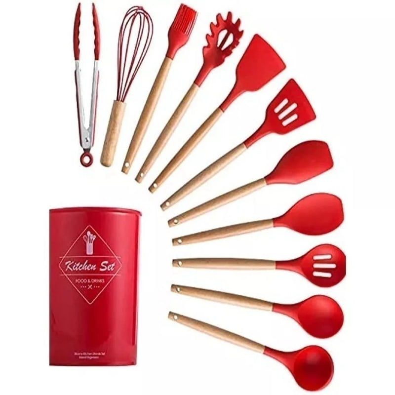 Jogo de Cozinha Kit C/12 Pçs de Silicone