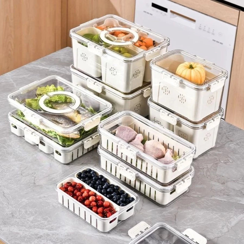Suporte Organizador Hermético Para Geladeira Frios e Legumes
