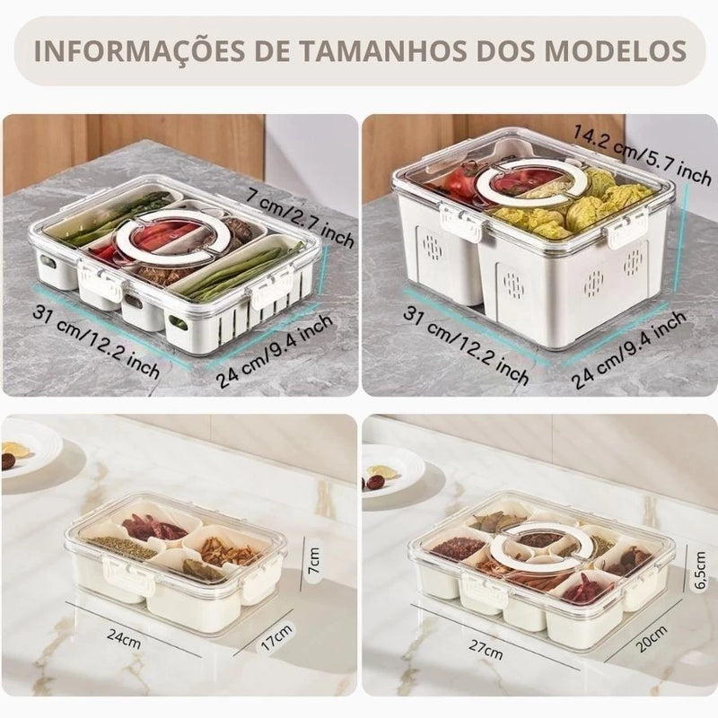 Suporte Organizador Hermético Para Geladeira Frios e Legumes