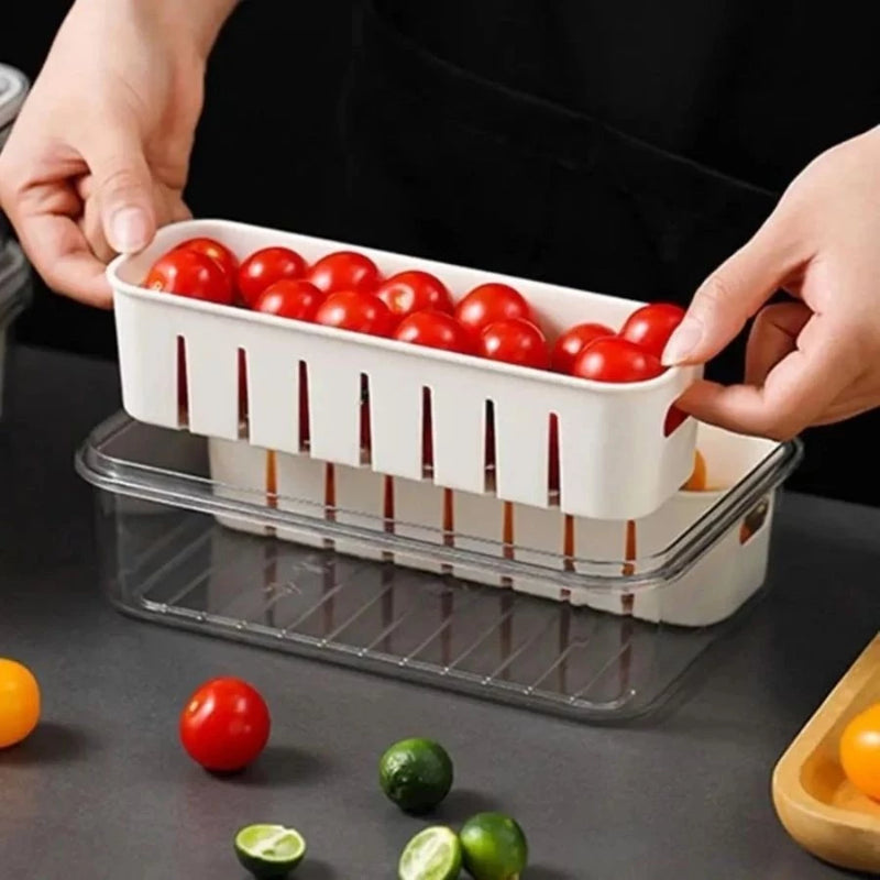 Suporte Organizador Hermético Para Geladeira Frios e Legumes