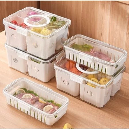 Suporte Organizador Hermético Para Geladeira Frios e Legumes