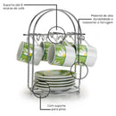 Suporte Porta Xícaras De Café Chá Mesa Armário Com 6 Ganchos